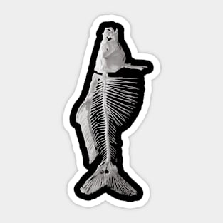 Fish White Sticker